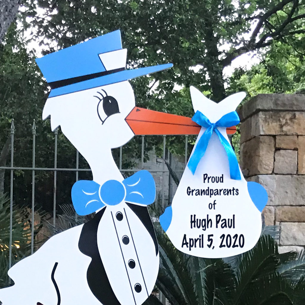 Blue Grandparent Stork SIgn , Stork Sign Rental in 