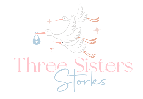 Three Sisters Storks Logo: Birth Announcement Sign in Central Georgia